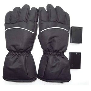 NEW - Black Heated Warmer Gloves Battery Powered Waterproof.